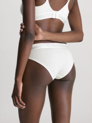 Calvin Klein - Culotte de bikini Radiant Cotton - Sous-vêtements pour femme  - Noir - Taille moyenne - 95% coton, 5% élasthanne - Jersey de coton  extensible - Taille S, blanc, XS : : Mode