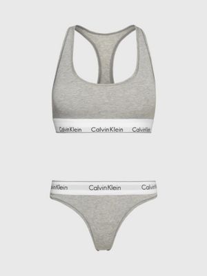 Buy Calvin Klein - Women's Cotton Bralette and Thong Underwear Set