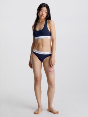 Ensemble String Et Brassière Femme QF6703E Bleu Marine