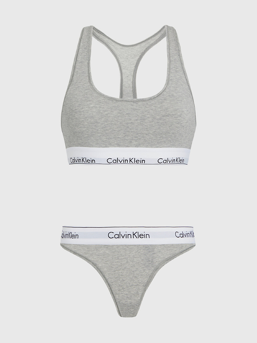GREY HEATHER Bralette And Bikini Set - Modern Cotton undefined women Calvin Klein