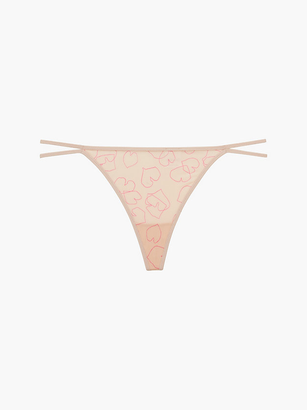 KELLY HEARTS String Thong - Sheer Marquisette for women CALVIN KLEIN