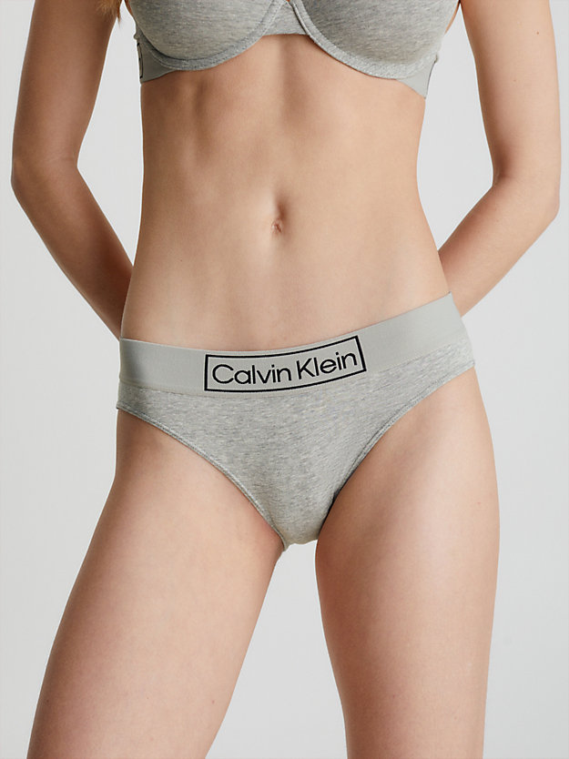 GREY HEATHER Bikini Briefs - Reimagined Heritage for women CALVIN KLEIN