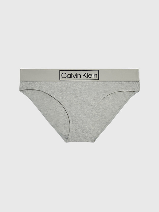 grey heather bikini briefs - reimagined heritage for women calvin klein