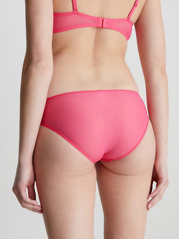 CERISE LIPSTICK Bikini Briefs - Sheer Marquisette for women CALVIN KLEIN