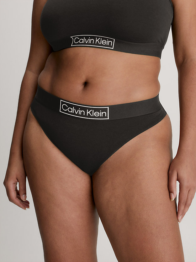 BLACK Plus Size Bikini Briefs - Reimagined Heritage for women CALVIN KLEIN