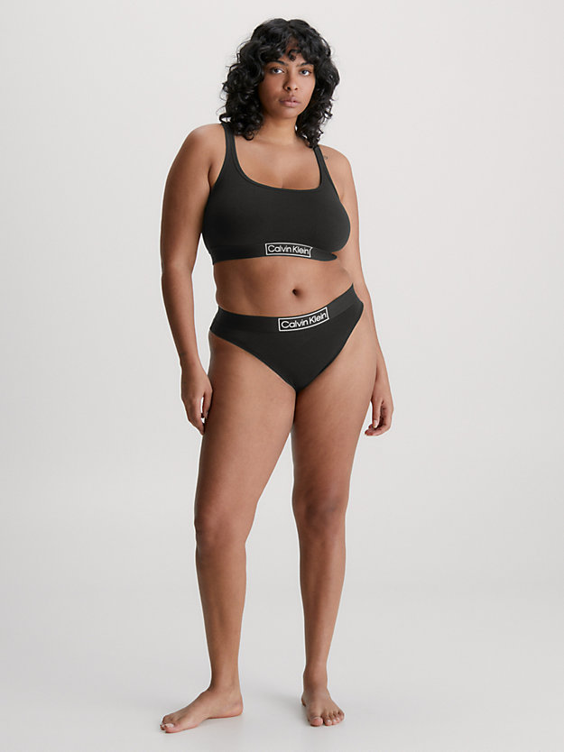 BLACK Plus Size Bikini Briefs - Reimagined Heritage for women CALVIN KLEIN
