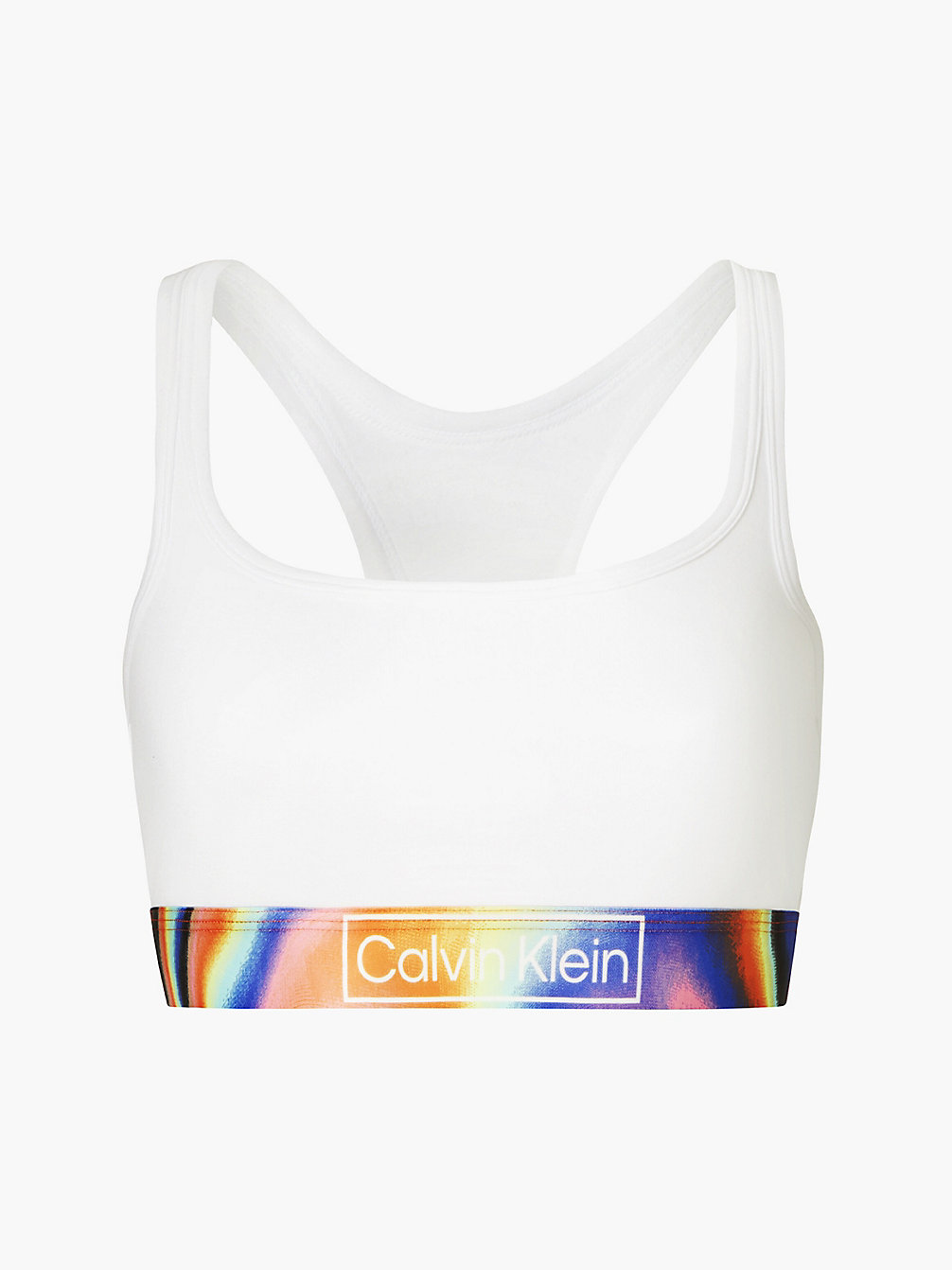 WHITE Organic Cotton Bralette - Pride undefined women Calvin Klein