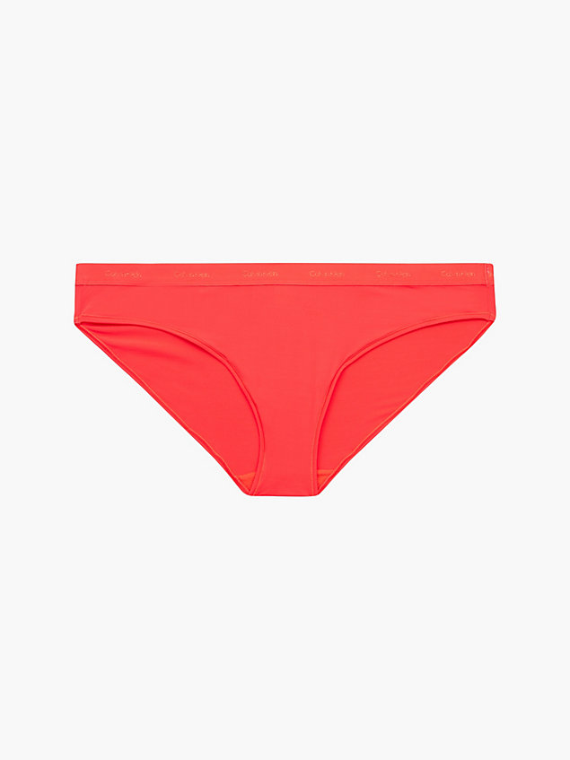 orange plus size bikini brief - form to body for women calvin klein