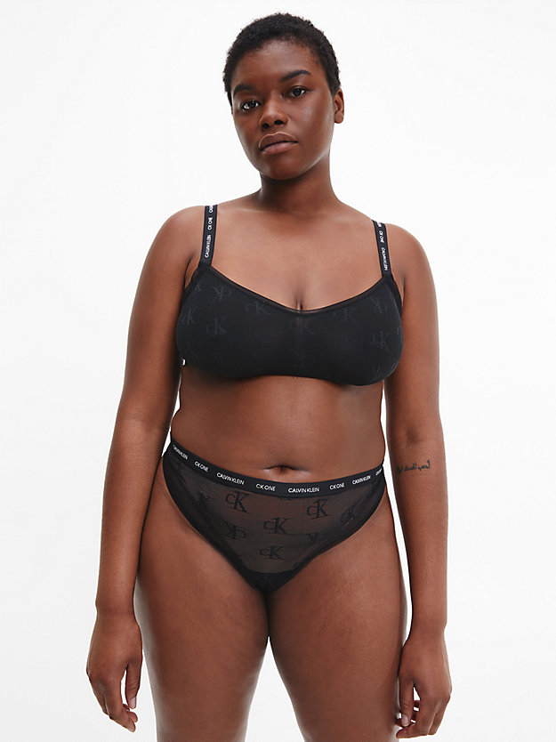 BLACK Plus Size Brazilian Brief - CK One for women CALVIN KLEIN