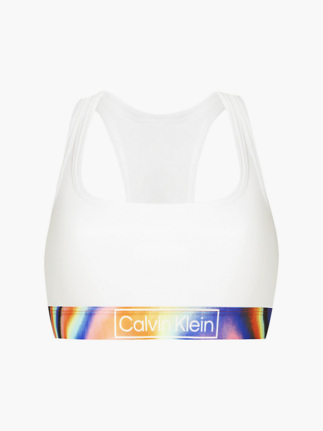 White Plus Size Organic Cotton Bralette - Pride undefined women Calvin Klein