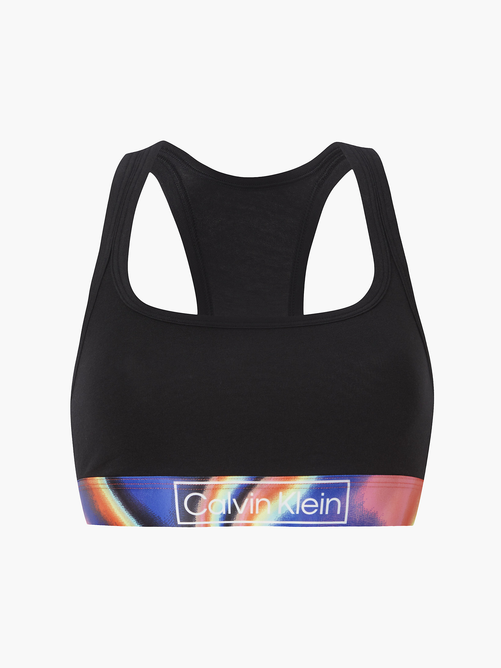 Black Plus Size Organic Cotton Bralette - Pride undefined women Calvin Klein