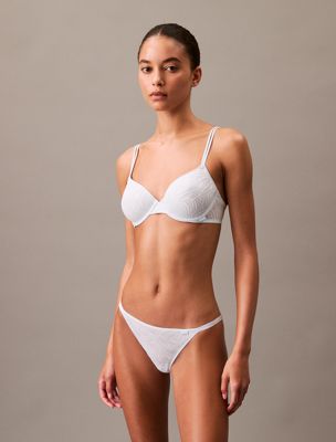 plein air demi t-shirt bra - sheer marquisette for women calvin klein