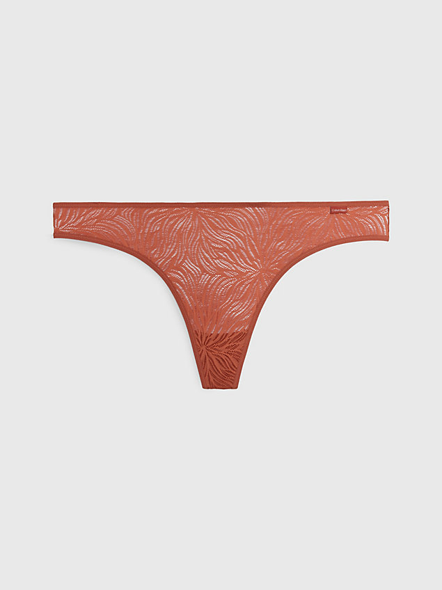 orange thong - sheer marquisette for women calvin klein