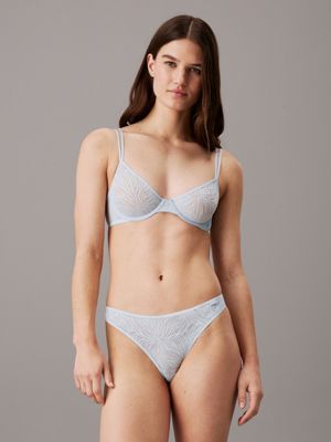 blue thong - sheer marquisette for women calvin klein