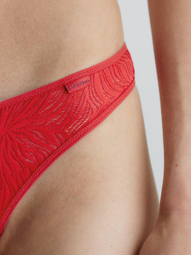 red thong - sheer marquisette for women calvin klein