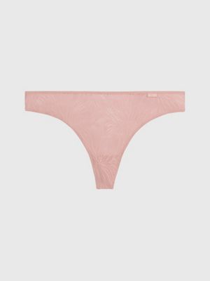 Calvin Klein High Waisted Pink Glisten Tanga Knickers Size Small UK 8-10.  BNWT