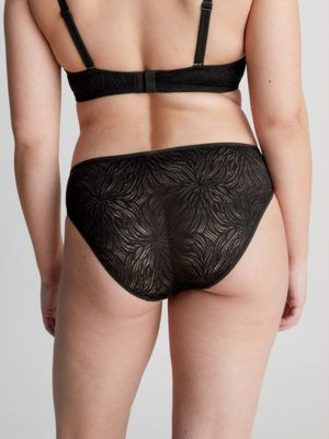 Sheer marquisette knickers, black, Calvin Klein Underwear