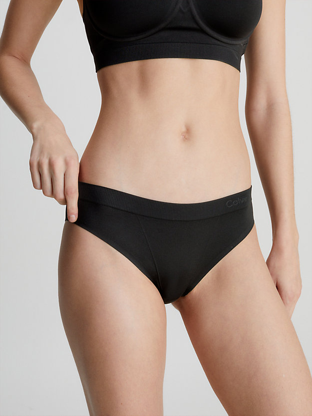 black bikini briefs - bonded flex for women calvin klein