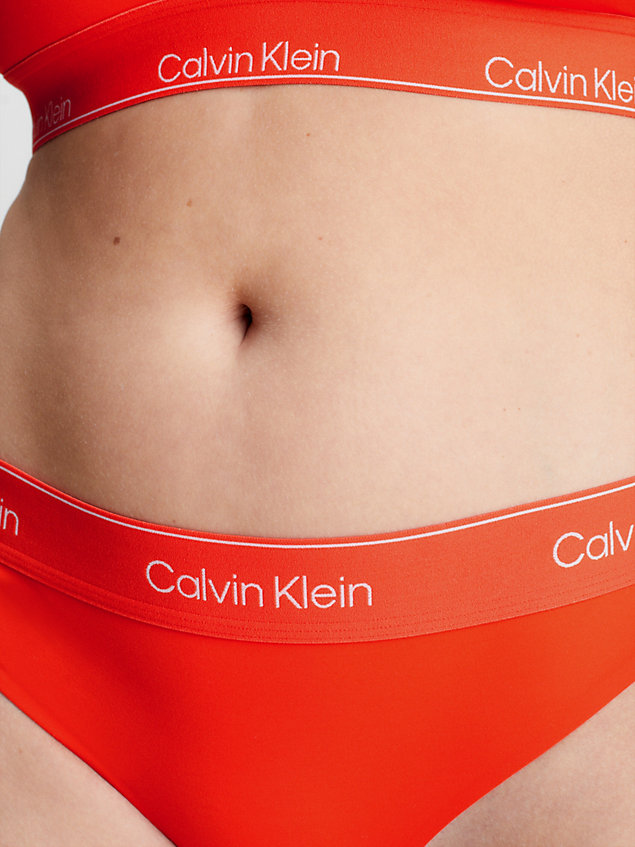 red bikini slip - modern performance voor dames - calvin klein