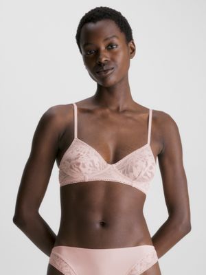 Calvin klein hotsell pink velvet bralette