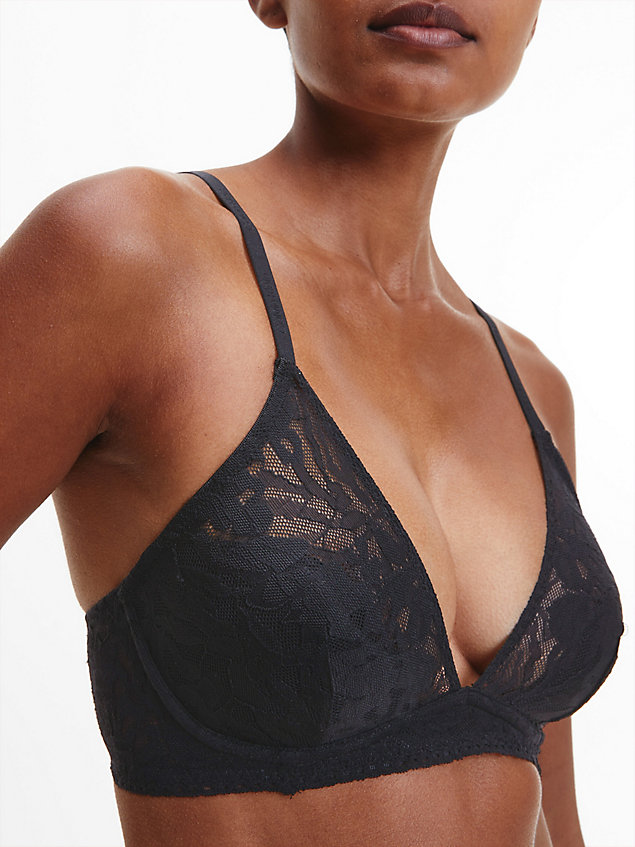 sujetador escotado - ultra soft lace black de mujer calvin klein