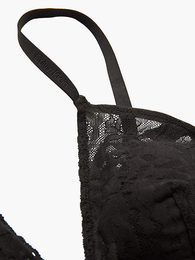 black plunge-bh – ultra soft lace für damen - calvin klein
