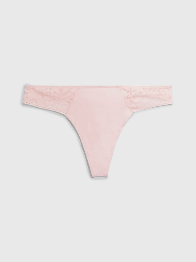 tanga - ultra soft lace pink de mujer calvin klein