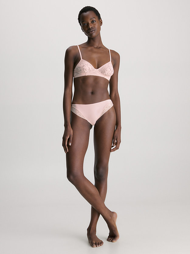 pink bikini briefs - ultra soft lace for women calvin klein