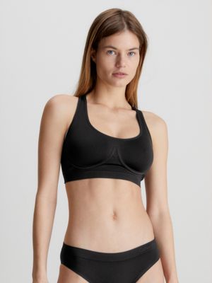 34.98% OFF on CALVIN KLEIN Women's Modern Performance Lght Lined Bralette  Black