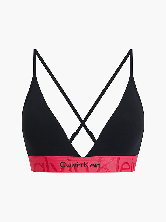 Black W. Pink Splendor Triangle Bra - Embossed Icon undefined women Calvin Klein