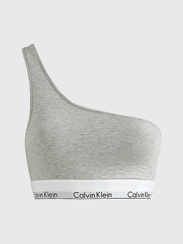 GREY HEATHER One Shoulder Bralette - Modern Cotton for women CALVIN KLEIN