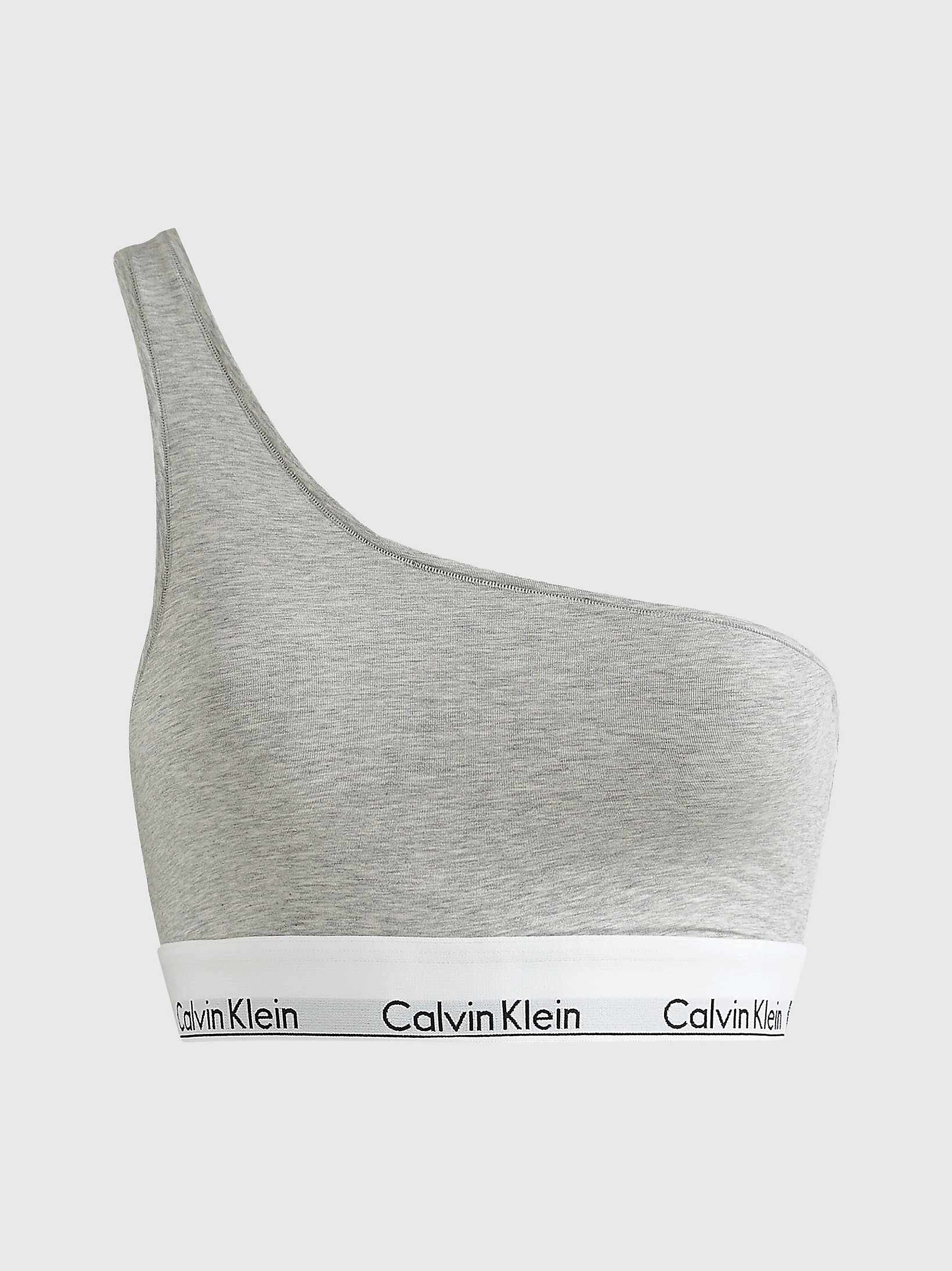 Grey Heather One Shoulder Bralette - Modern Cotton undefined women Calvin Klein