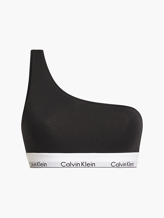 BLACK One Shoulder Bralette - Modern Cotton for women CALVIN KLEIN