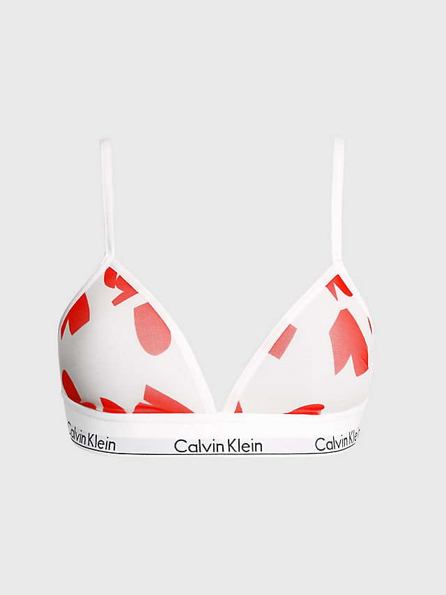 Remembered Hearts Pt_orange Odyssey Triangle Bra - Modern Cotton undefined women Calvin Klein