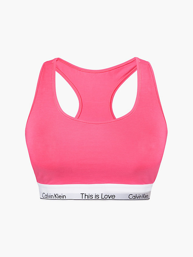pink plus size bralette - pride for women calvin klein
