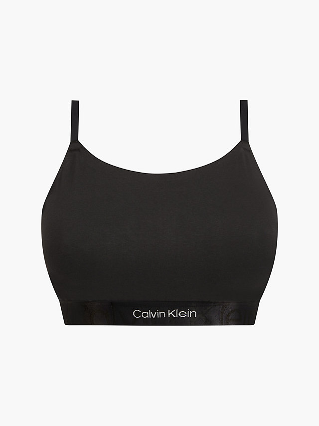 Black Plus Size Bralette - Embossed Icon undefined women Calvin Klein