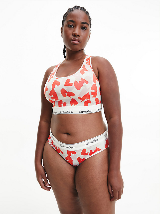 orange plus size bikini brief - modern v-day for women calvin klein