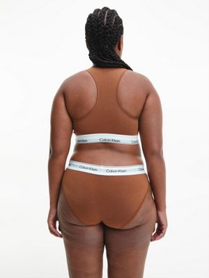 WARM BRONZE Plus Size Bikini Brief - Modern Cotton for women CALVIN KLEIN