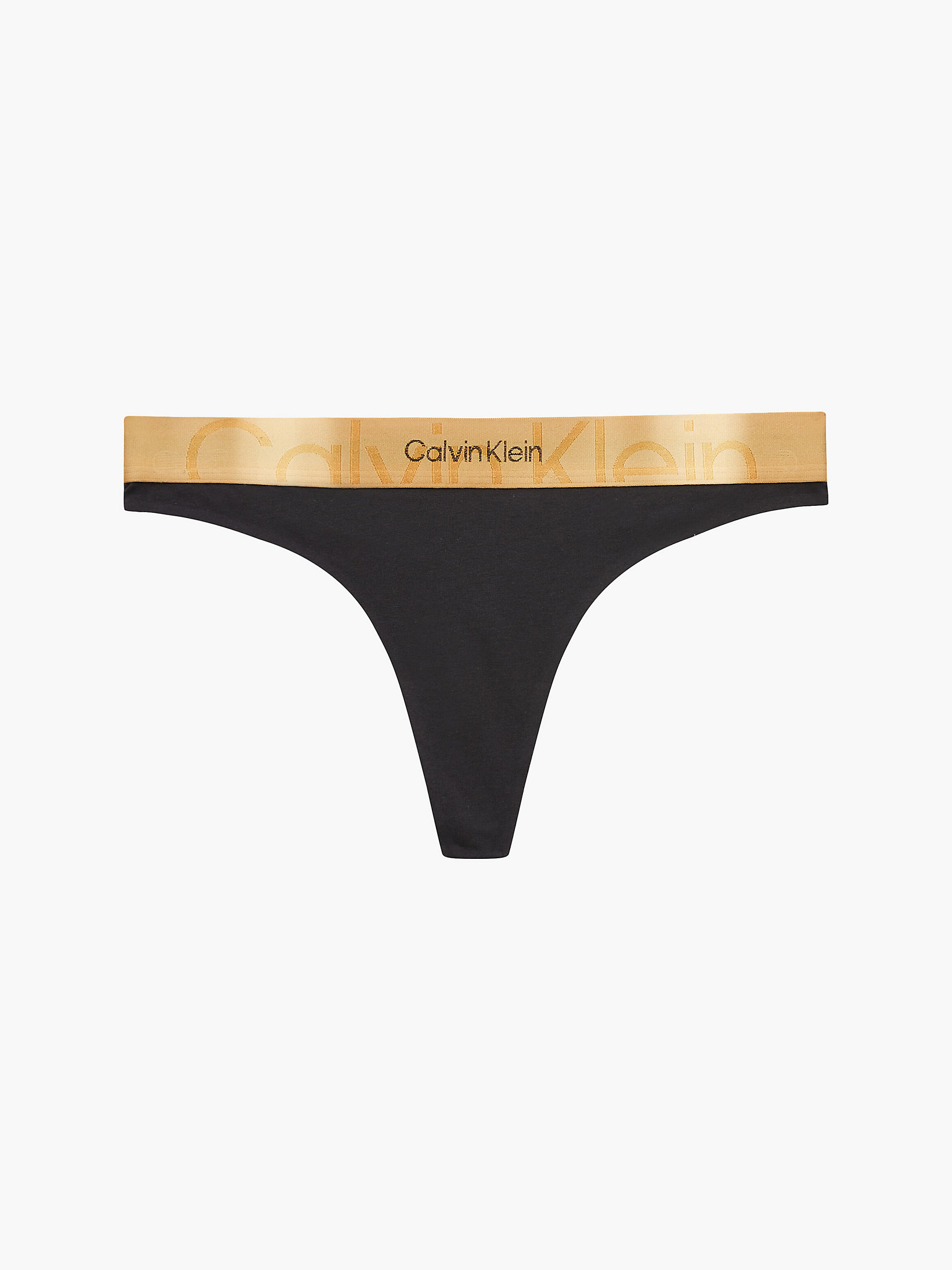 Tanga - Embossed Icon > Black W. Old Gold Wsb > undefined mujer > Calvin Klein