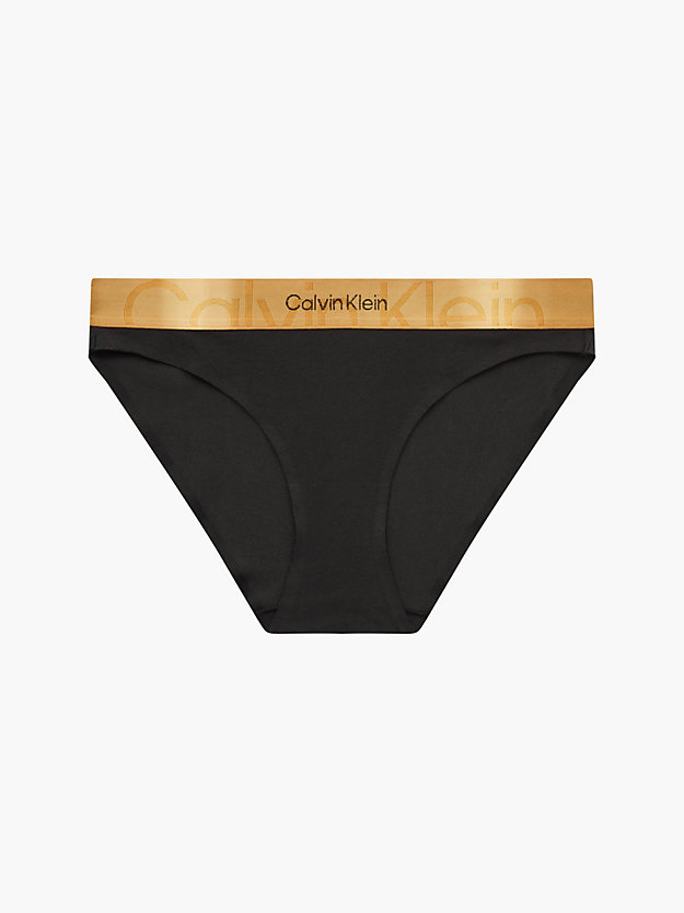 BLACK W. OLD GOLD WSB Culotte - Embossed Icon for femmes CALVIN KLEIN