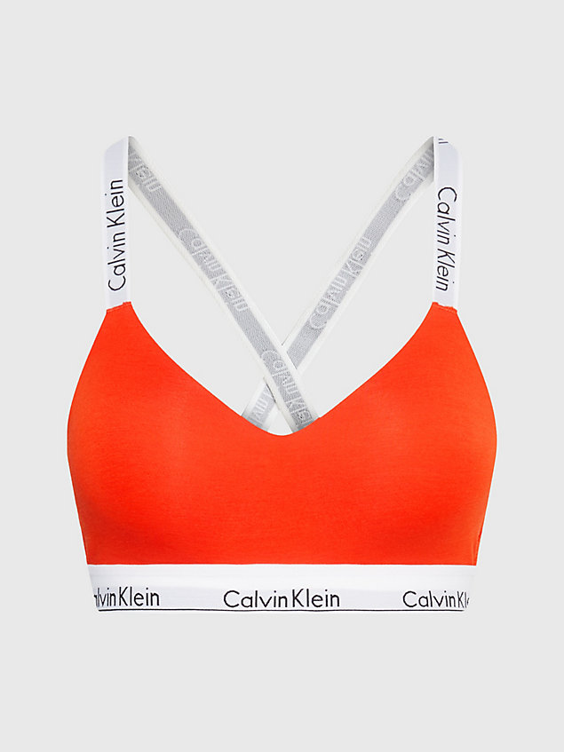 brassière - modern cotton orange pour femmes calvin klein