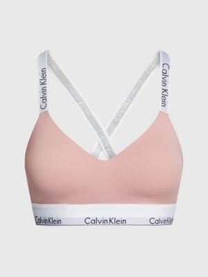 Calvin Klein Women`s Motive Cotton Bralette (Birght Quartz(QP1451