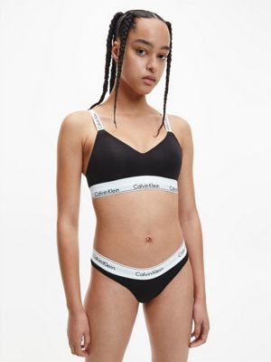 Kup online Calvin Klein Underwear Biustonosz typu bralette z paskiem z logo  (różowy)