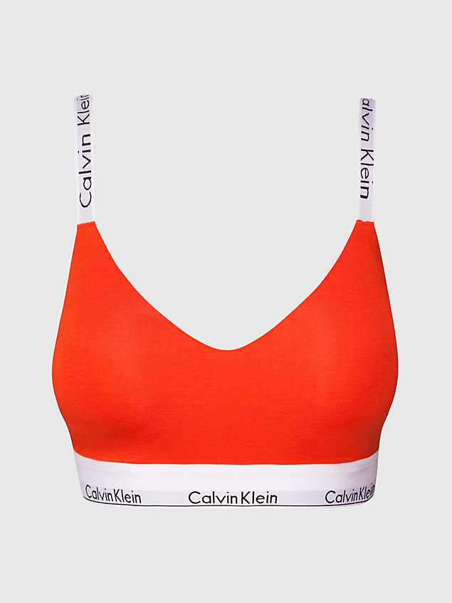 corpiño de copa entera - modern cotton orange de mujer calvin klein