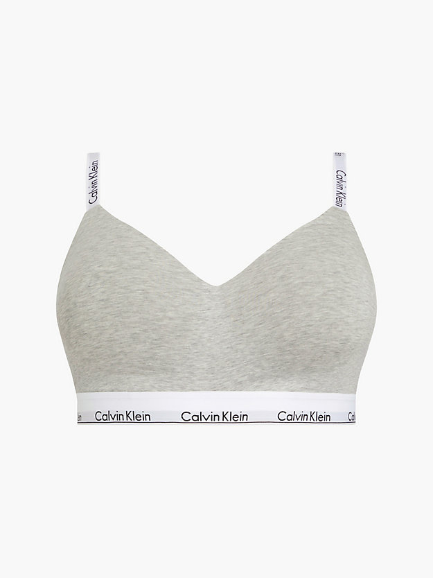 GREY HEATHER Plus Size Bralette - Modern Cotton for women CALVIN KLEIN