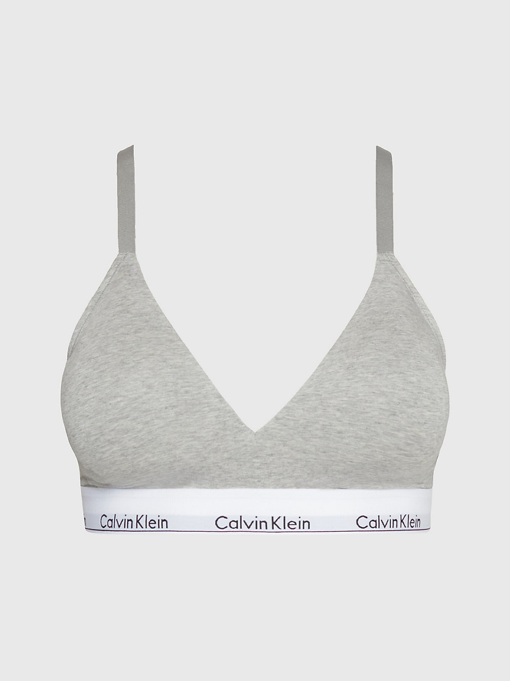 GREY HEATHER Plus Size Triangle Bra - Modern Cotton undefined women Calvin Klein