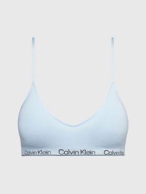 Calvin Klein Womens Ck One Logo Unlined Triangle Bralette In Light Blu –  Sale Lab UK