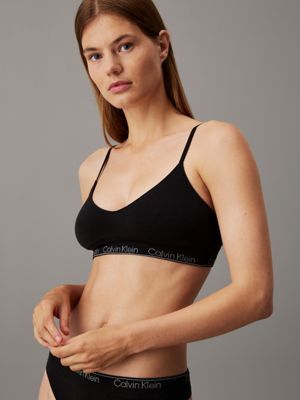 CALVIN KLEIN - Women's bralette and thong set - black - 000QF7453EUB1