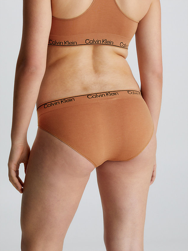 beige bikini briefs - modern seamless for women calvin klein