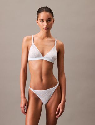 blue triangle bra - sheer marquisette for women calvin klein